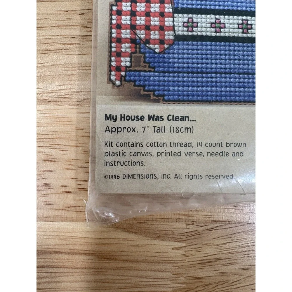 Vtg 1996 Demensions Counted Cross Stitch STAND-UPS My House Was Clean Yesterday